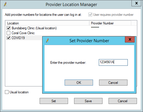 Add COVID location to provider